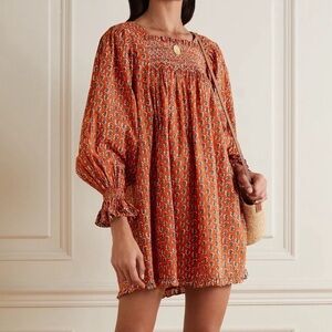 Doen Estee Dress Red Floral